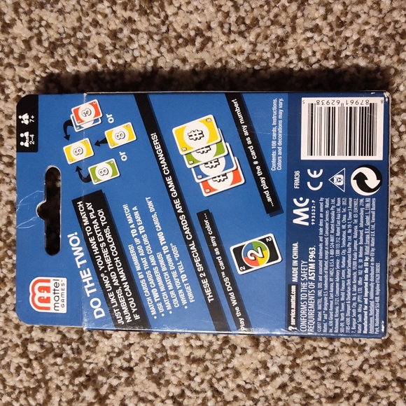 Mattel Games, DOS Card Game, From the makers of UNO, 2-4 Players, Age: 7+ - Picture 2 of 2